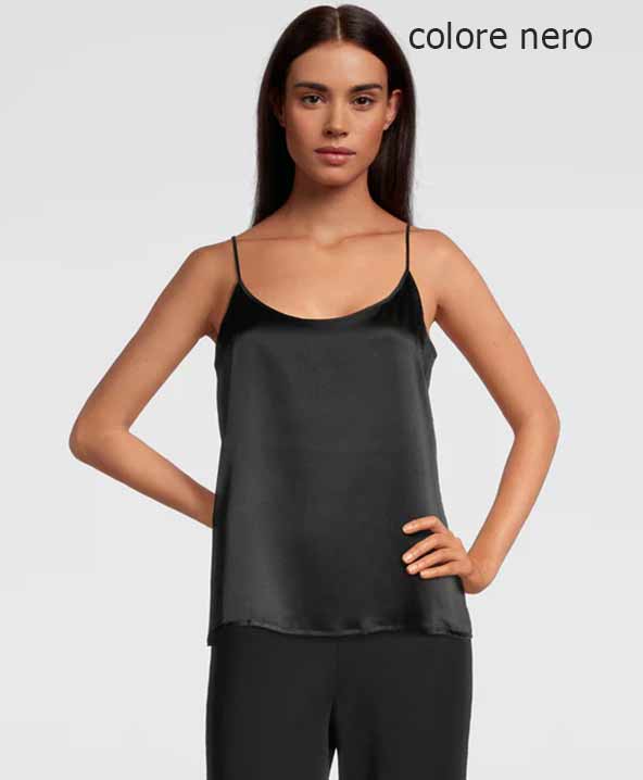 Top donna in delicato raso di seta Stretch Oscalito-10305