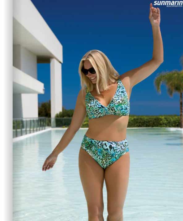 Bikini Curvy Sunmarin in fantasia stampata Taglie Forti-11027-6