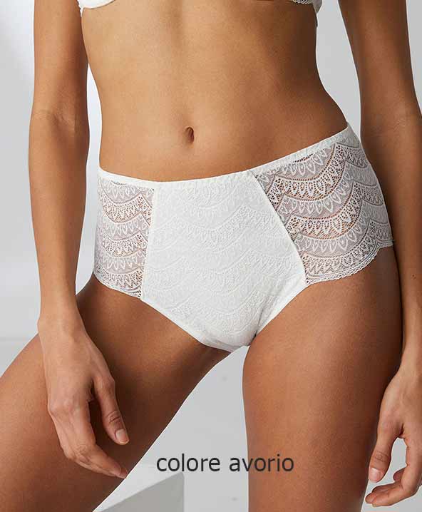 Slip alto donna linea Karma Simone Perele avorio-12V770
