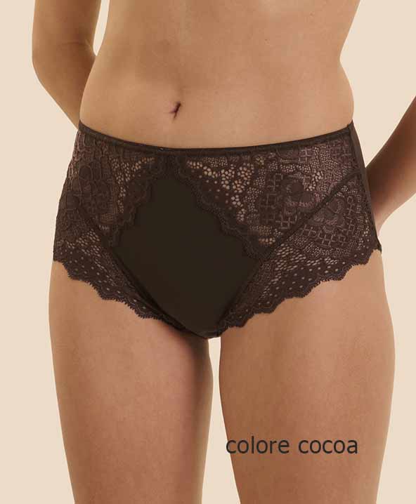 Slip alto donna Caresse Simone Pérèle colore cocoa-12A770