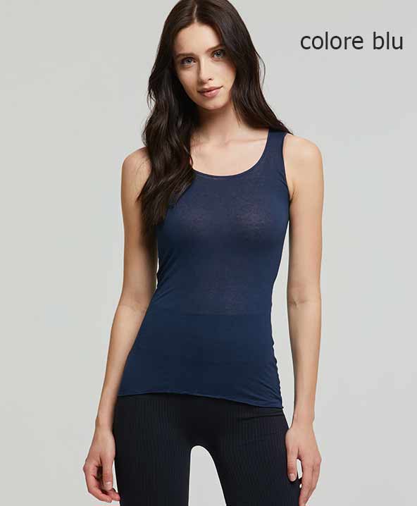Top donna spalla larga in Modal e Cashmere Oscalito-1480COL