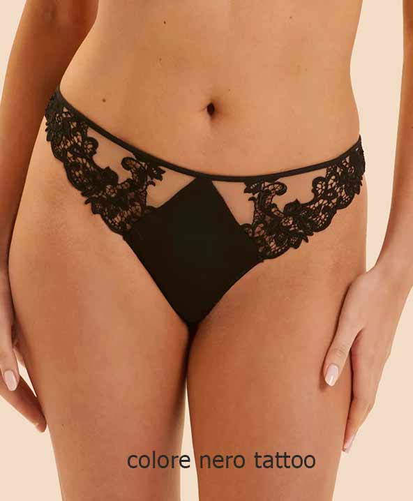 Slip tanga Saga By Simone Perele nero tattoo