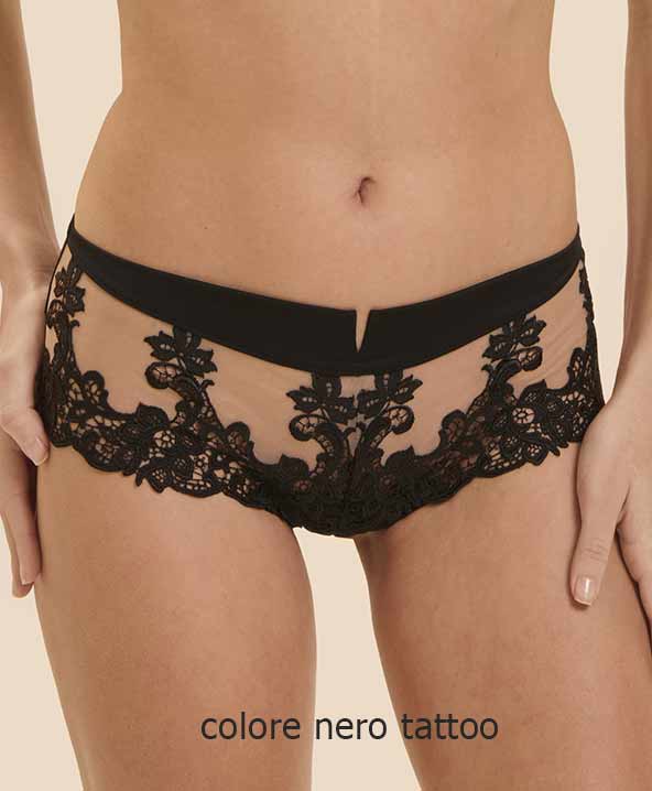 Slip shorty Saga By Simone Perele nero tattoo