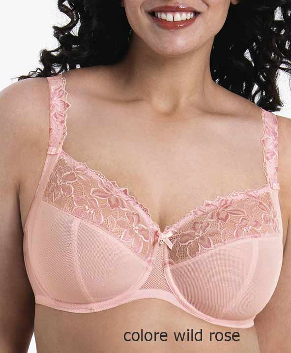 Reggiseno con ferretto coppe grandi Suzette Rosa Faia-5253