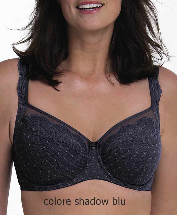 Reggiseno con ferretto coppe grandi Selma shadow blu-5635