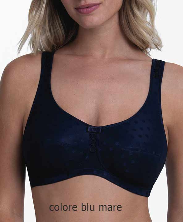 Reggiseno comfort senza ferretto tutto liscio Airita Anita blu-5851