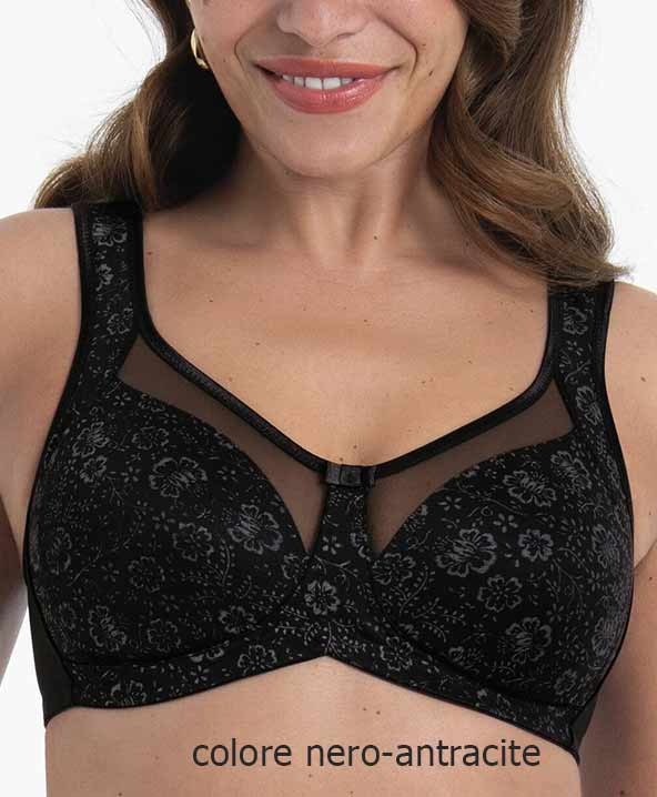 Reggiseno preformato senza ferretto Anita Clara Art antracite