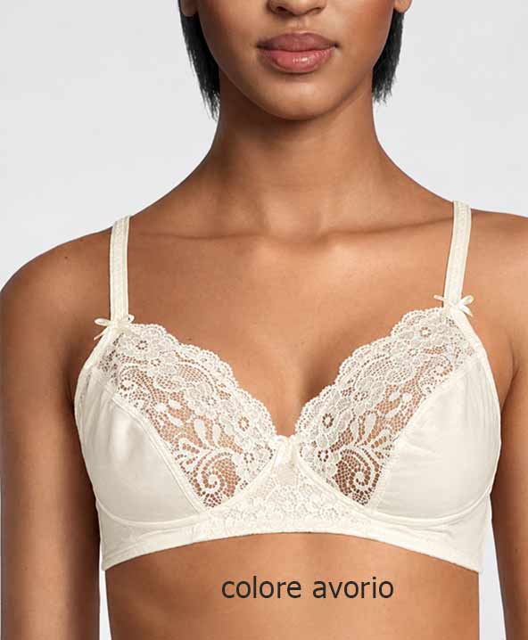 Reggiseno senza ferretto Filo Scozia e pizzo Leavers Oscalito-984